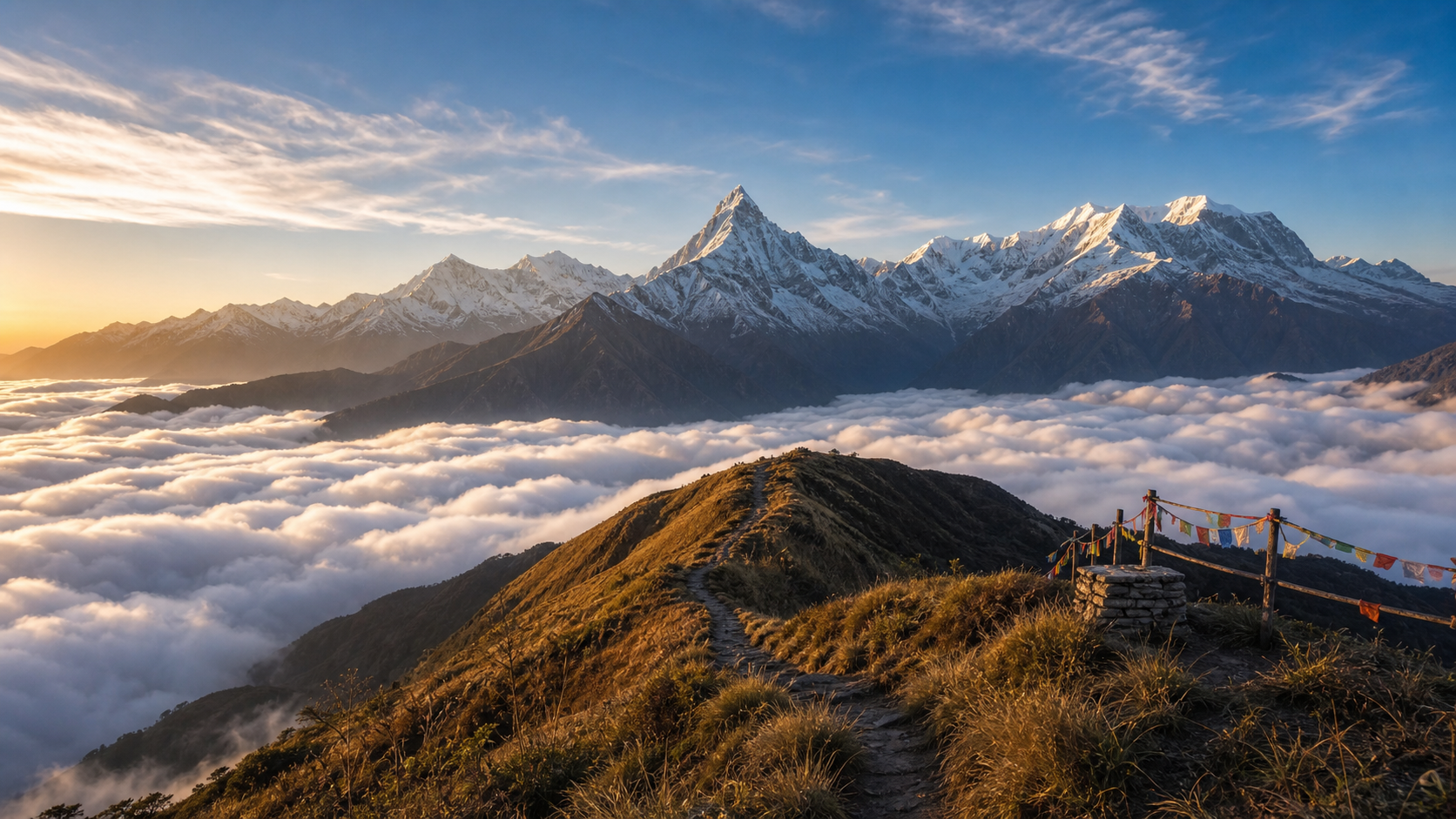 Mardi Himal Trekking super realistic image 4